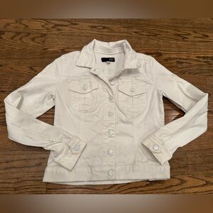 KUT from the Kloth Amelia White Denim Jacket Size S